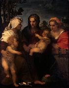 Madonna and Child with Sts Catherine, Elisabeth and John the Baptist Andrea del Sarto